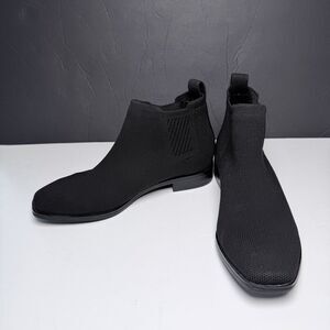 VIVAIA RYAN PRO Womens US6 Black Square Toe Water Repellent Knit Ankle Boots